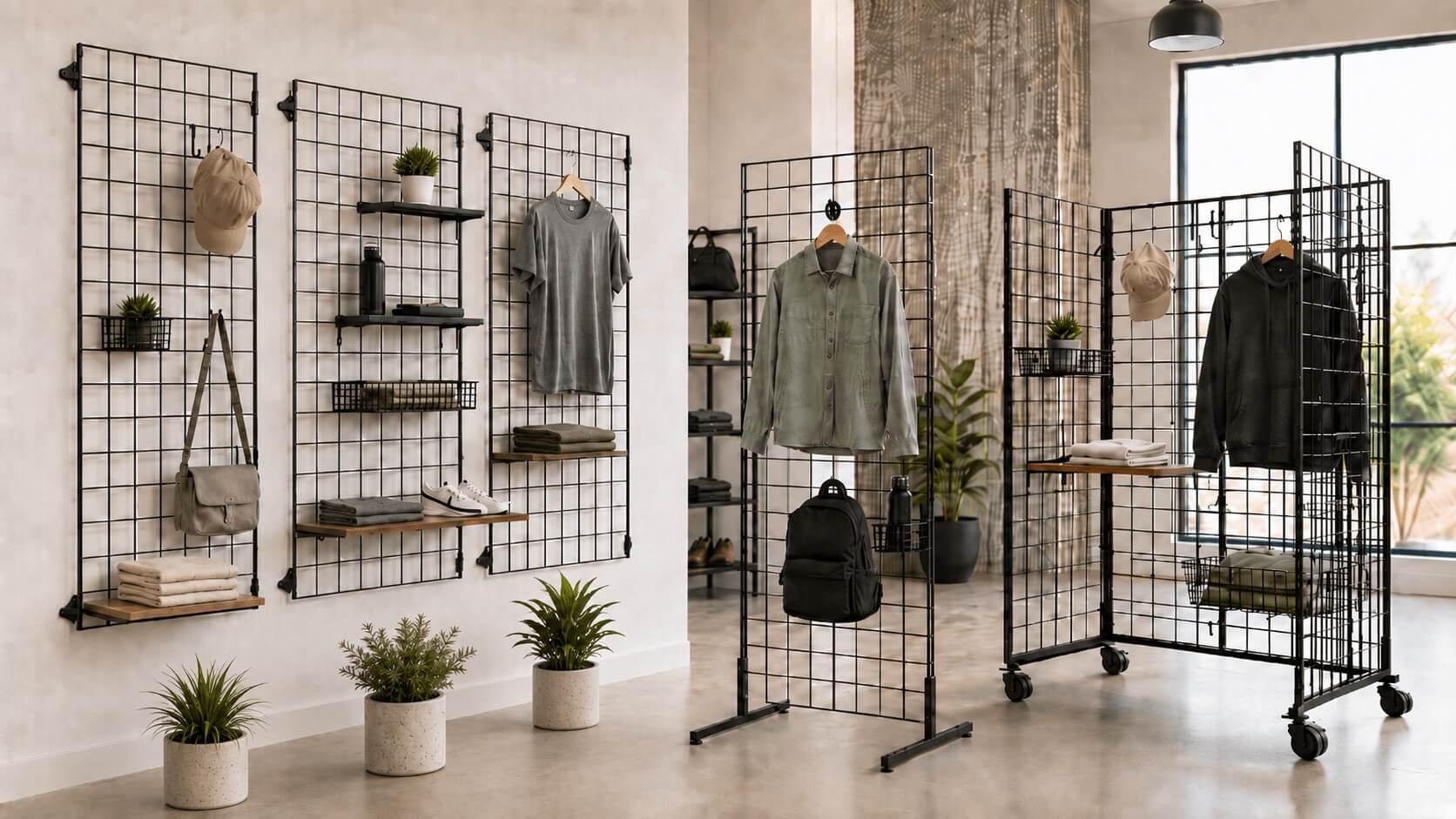 Freestanding vs Wall-Mounted Wire Grid: Retailer's Guide