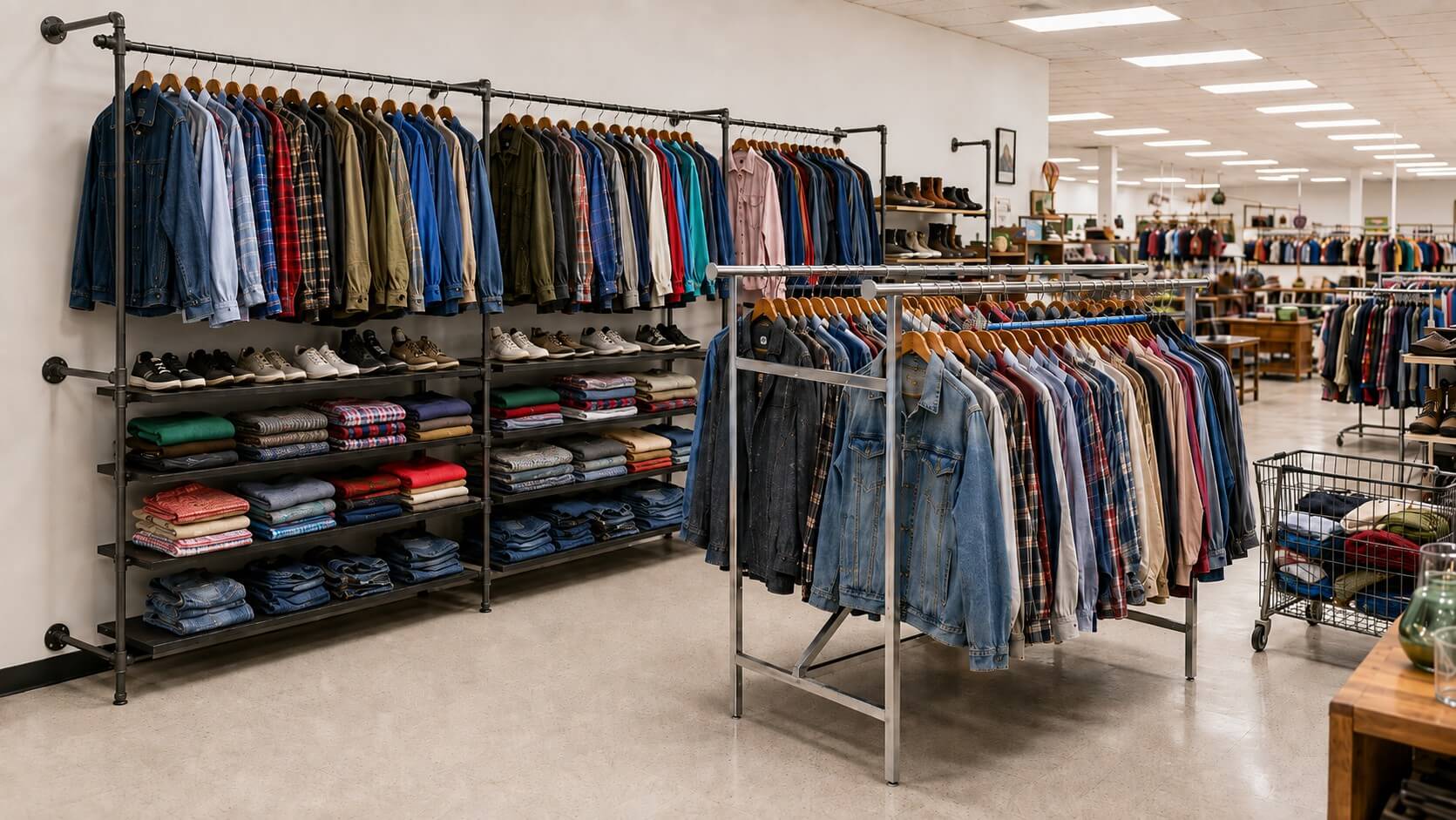 Outrigger vs. H-Rack for a High-Volume Thrift Floor