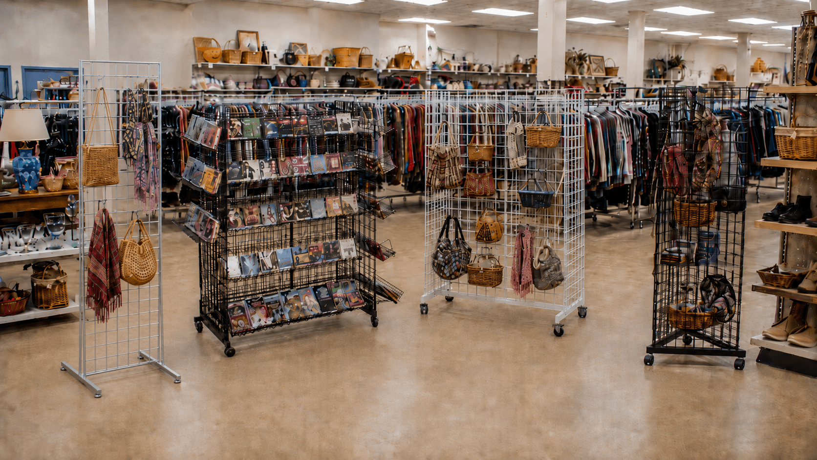 Wire Grid Panels Transform Thrift Store Display Strategy