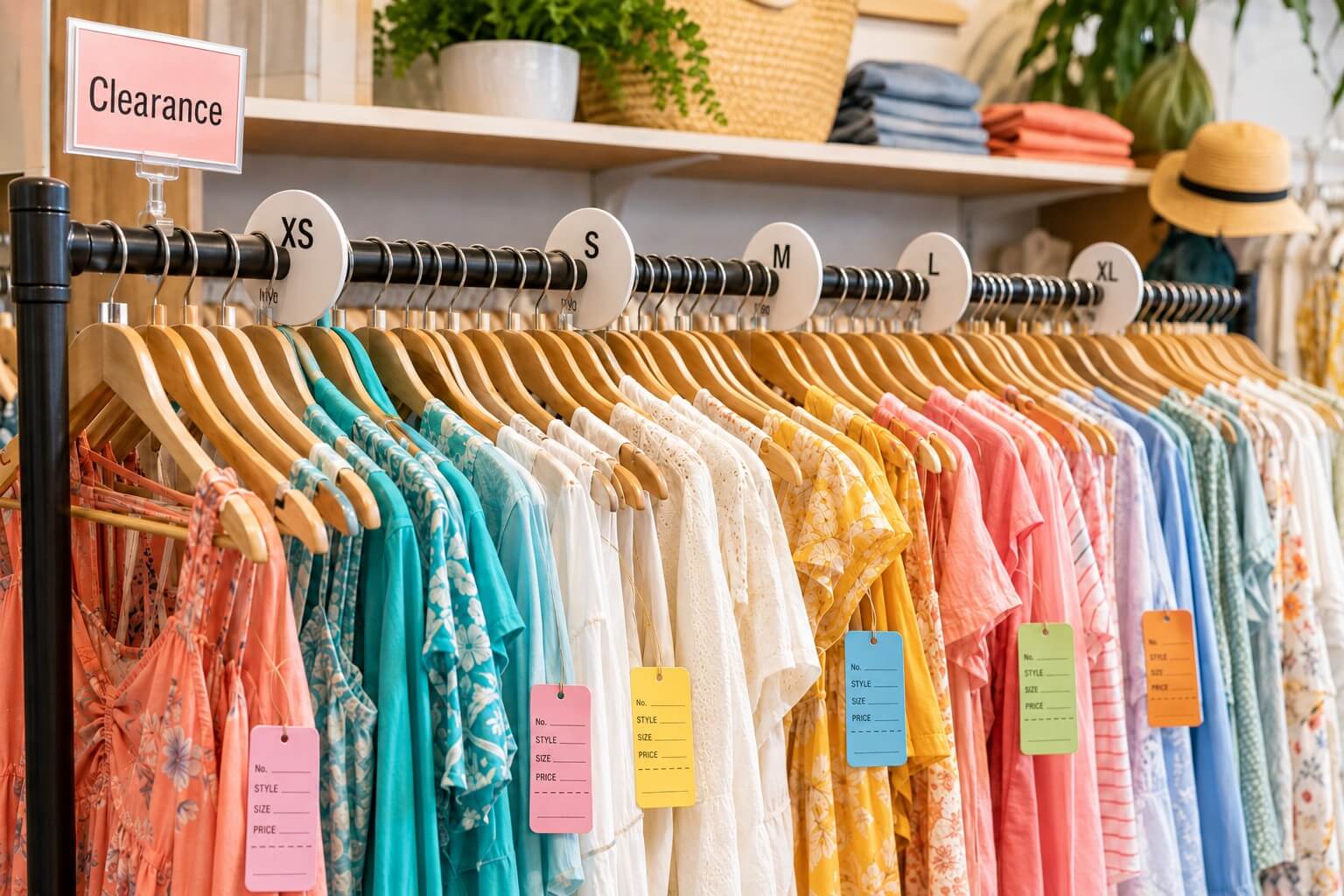 Size Dividers on a Clearance Rack: A Summer Setup Guide
